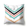 Polyester Pillow Case Nordic Ins Style Marble Geometric Printed Peach Leather Velvet Living Room Sofa Pillow Case