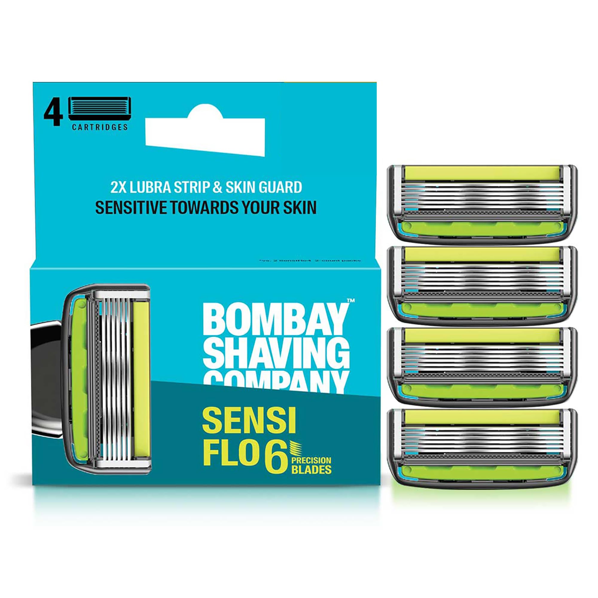 Bombay Shaving Company Sensiflo 6 Сменных кассет для бритья | Упаковка из 4 лезвий