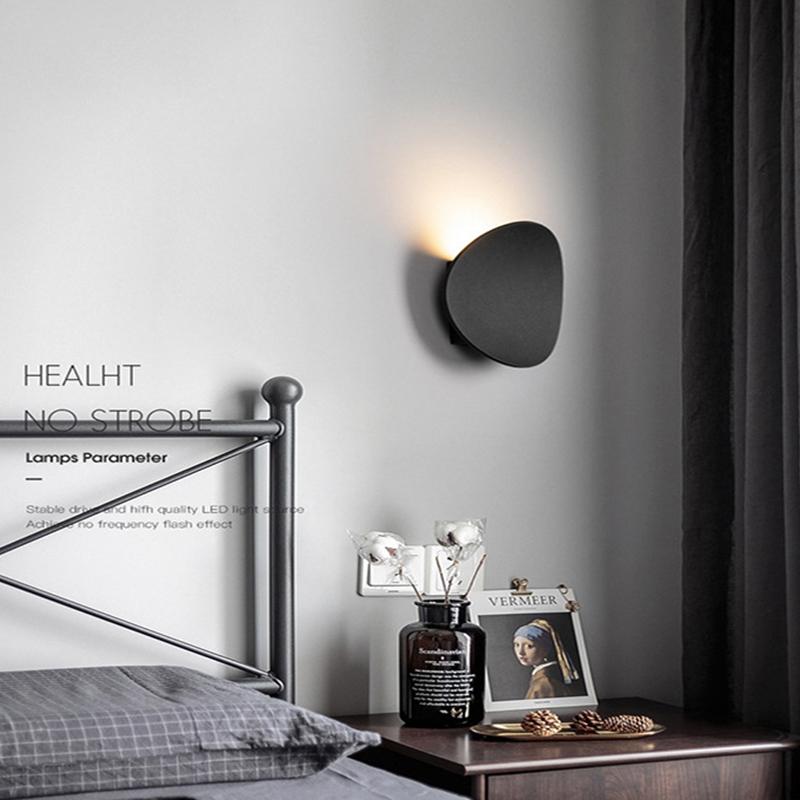 Nordic Metal Wall Lamp Minimalist LED Round Wall Lights for Bedroom Living Rooms Study Bedside Office Decorate Lighting Fixtures