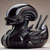 Evil Alien Duck Resin Statue Funny Gift Idea Car Dashboard & Desk Decor Unique Ornament