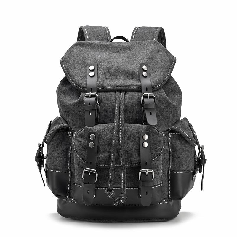 Retro European & American Canvas Travel Backpack - Large Capacity & Convenient for Mountaineering