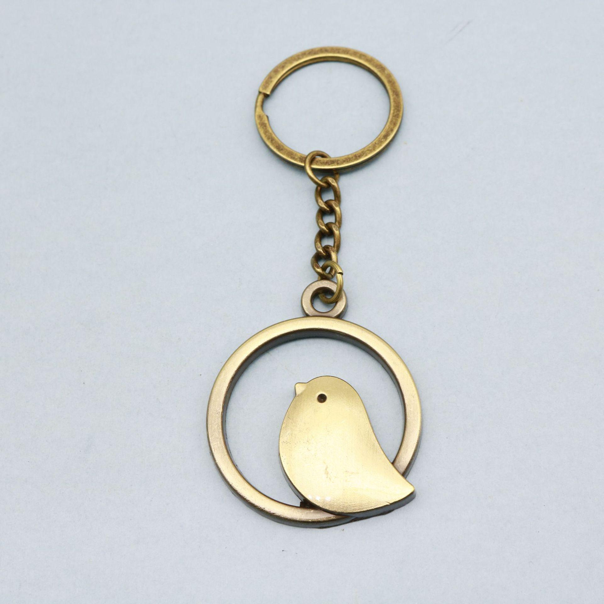 Hot-Selling Round Bird Knot Pendant Keychain Jewelry бронзовый