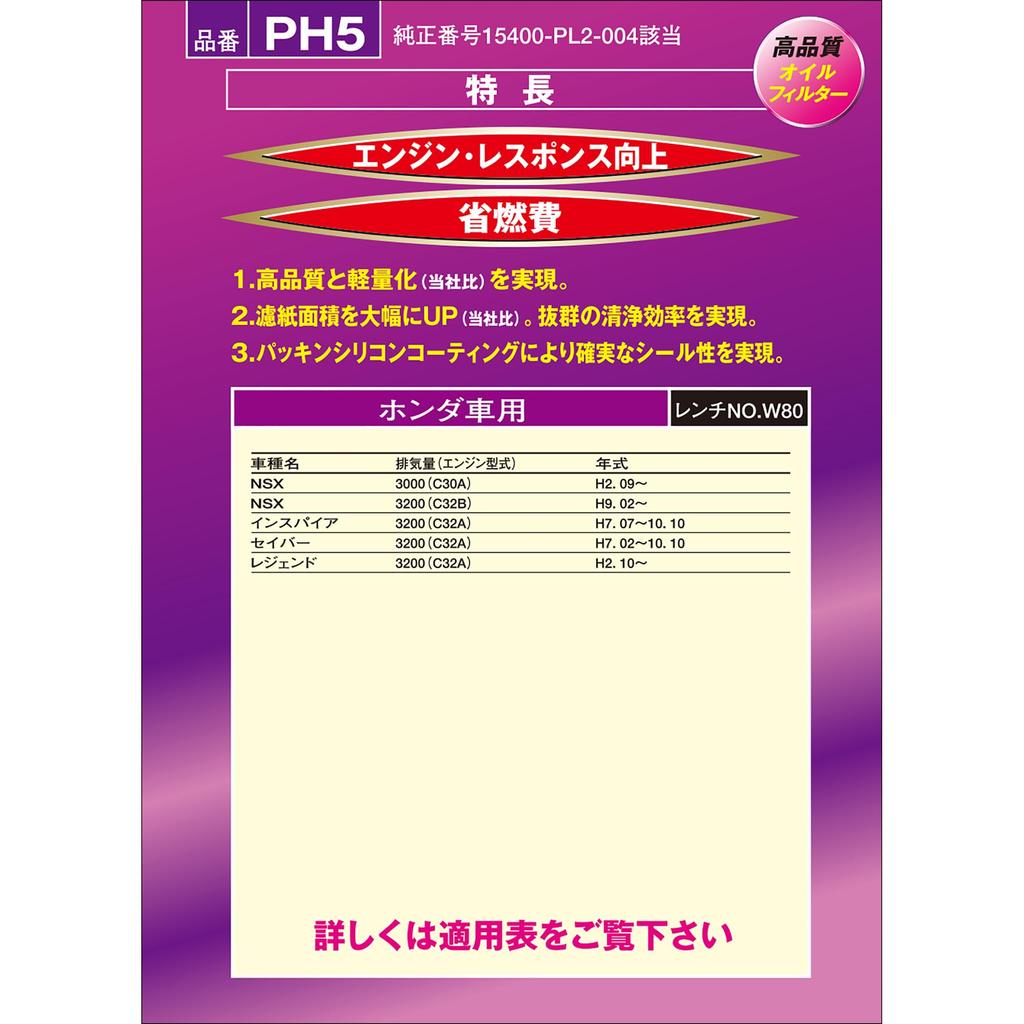 PIAA Filter, Element, Uses Our Own Small Wide Pleat, 1 Piece [For