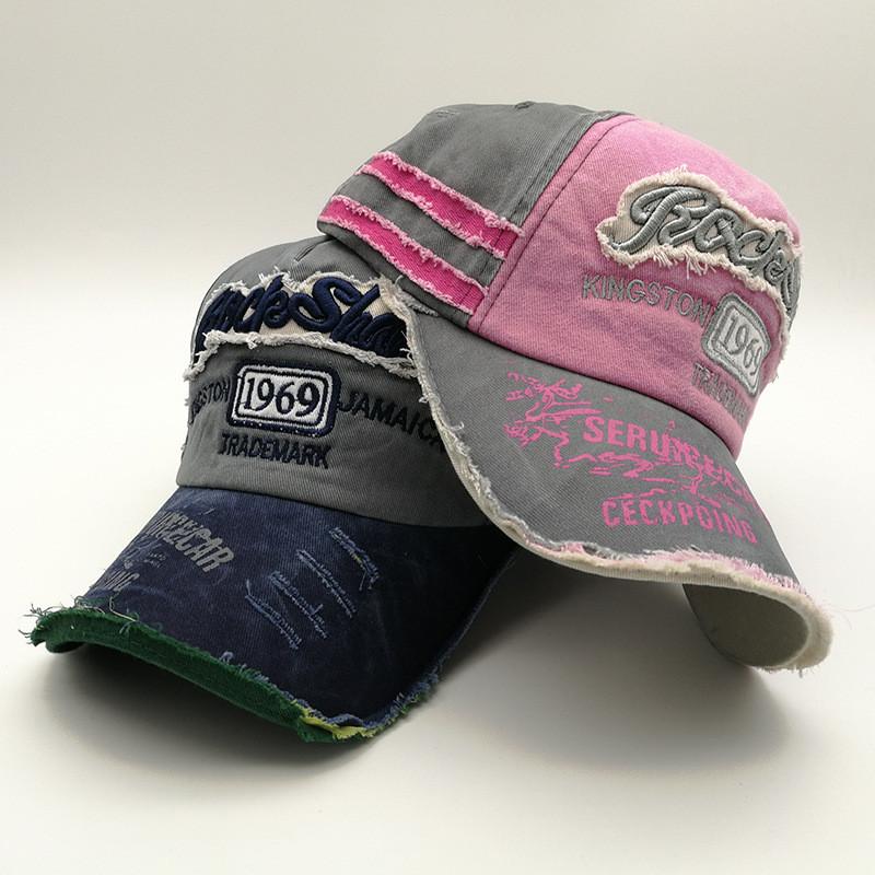 Fashion Letter Embroidered Baseball Cap With Wide Brim For Outdoor Casual Wear