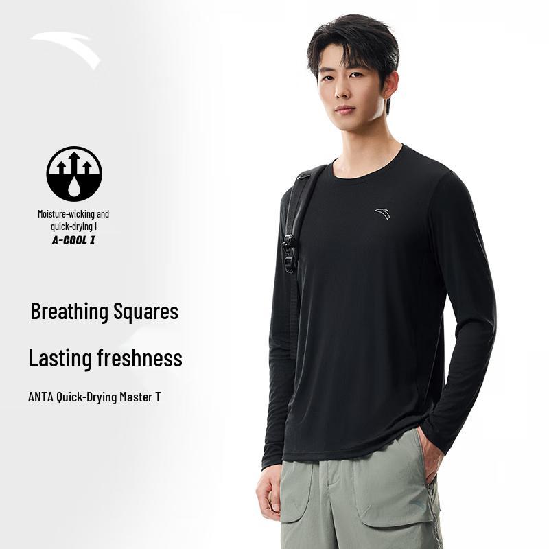 Anta Men s Quick-Dry Long-Sleeve Training T-Shirt S