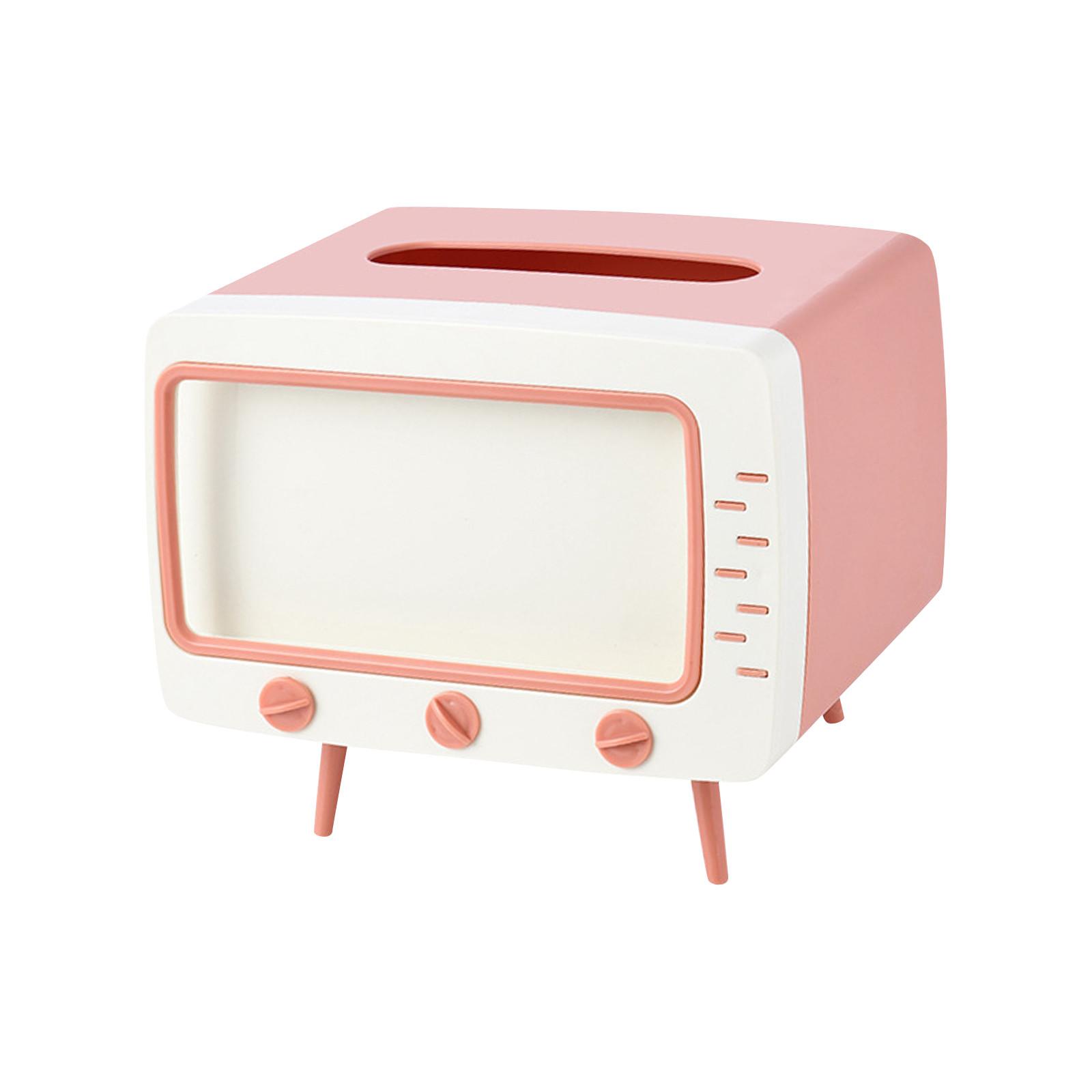 

Коробка для салфеток с мультяшным ТВ, держатель для телефона, ящик для бумаги, бытовая гостиная, милый интернет розовый