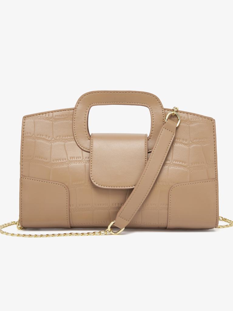 2026 New Crocodile Grain PU Leather Handbag for Women Vintage Large Capacity Evening Bag Simple Elegant Party Clutch Bag Shoulde