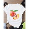 European Sizes Whole Peach and Slice Women's Plus Size Sports Short Sleeve T-Shirt