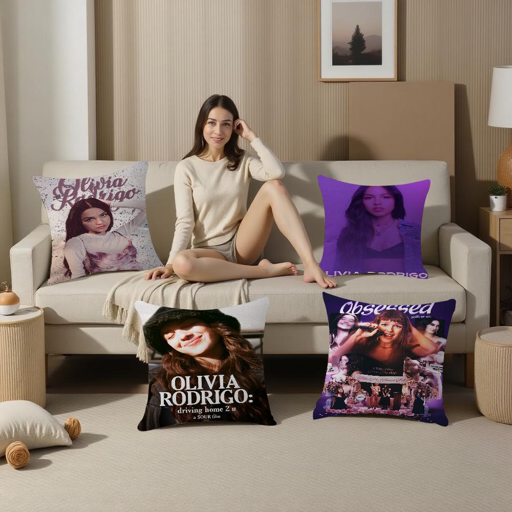 Olivia Rodrigo Pillow Anime Pillow Sofa Bed Head Pillow Cover Cushion Cover 45x45 Cm Fashion