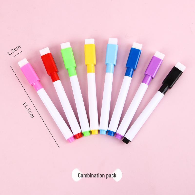 Magnetic Water-Based Erasable Colored Markers for Kids' Painting and Doodling - 8 Bold Colors