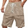 Knitted Jacquard Shorts for Men Summer High Street Casual Baggy Shorts for Men