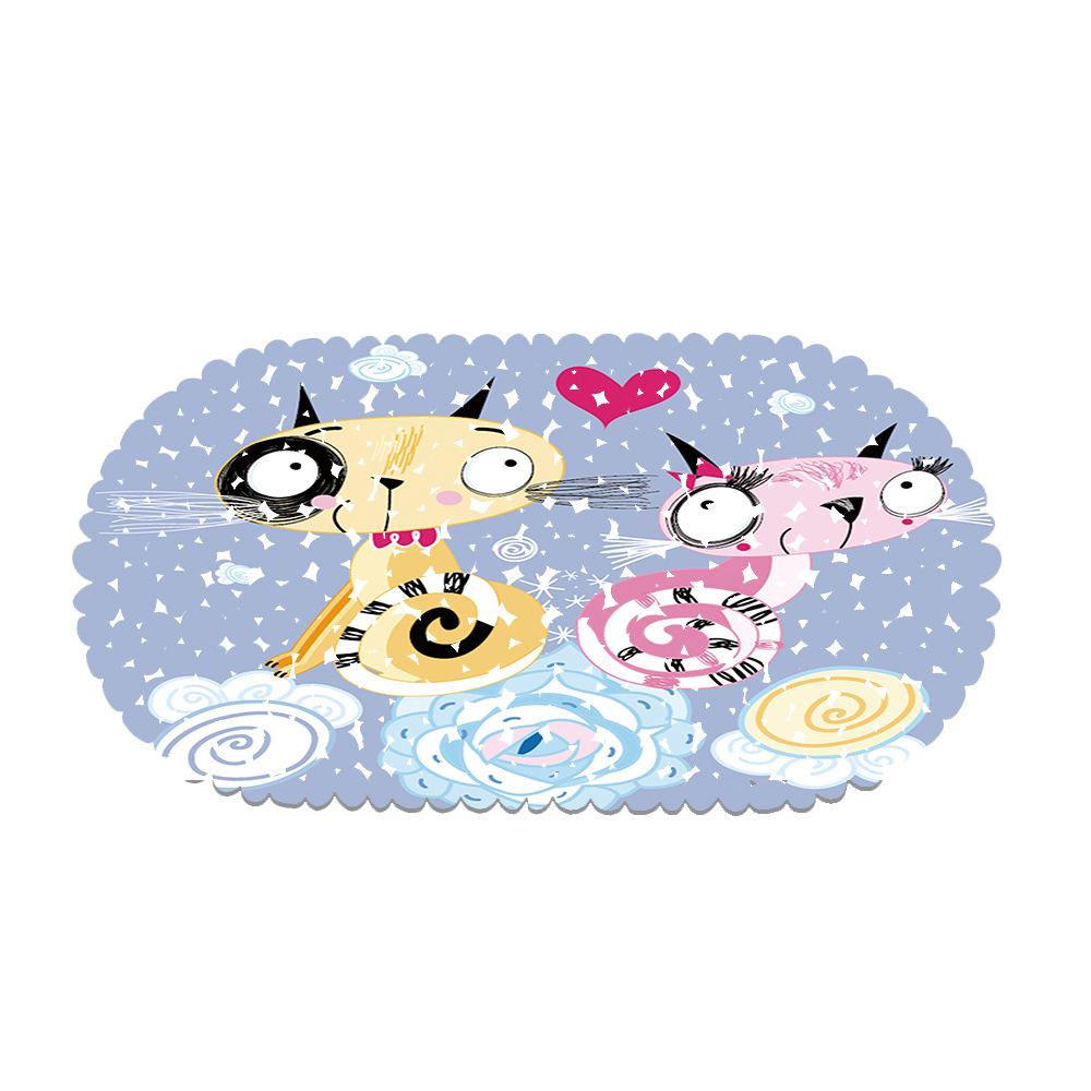 Valentine'S Day Bathroom Mat Pvc Material Non-Slip Mat Hotel Floor Mat Bathtub Foot Mat Kitchen Mat Suction Cup Mat
