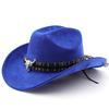 Classic suede brim western cowboy hat for men and women - outdoor travel hat with rolled brim, ethnic style fedora, felt hat