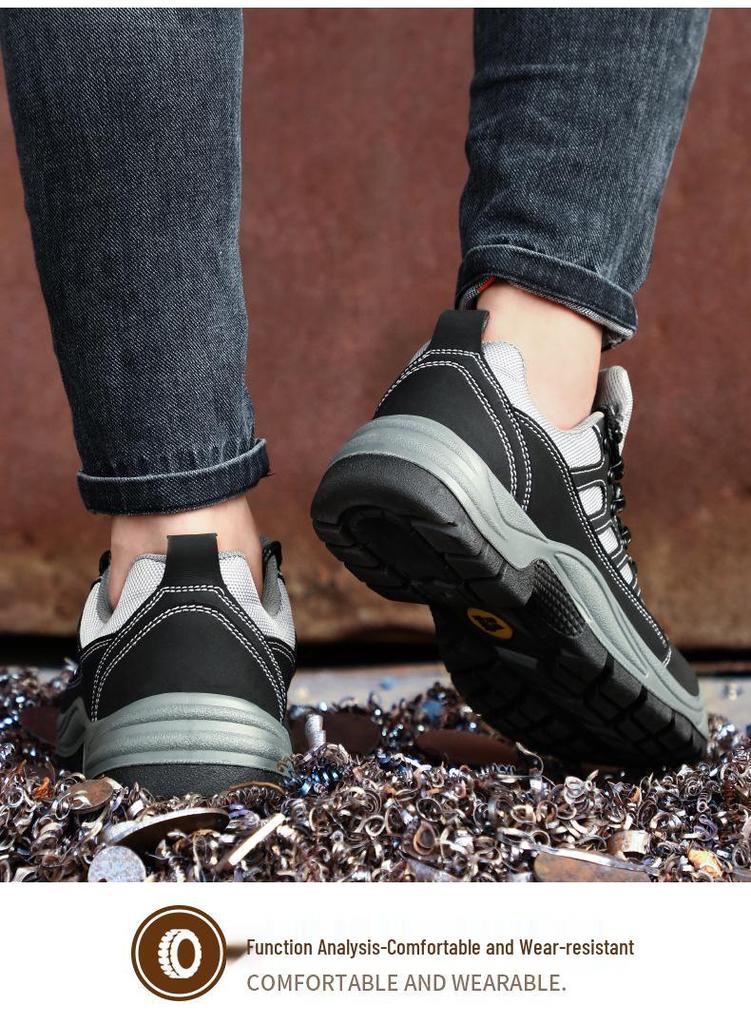 Spring Safety Work Shoes: Anti-Smash, Puncture-Resistant, Durable Soles, Oil, Acid & Alkali Resistant for Construction Sites