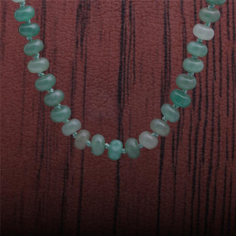 Natural stone necklace, Crystal agate, rainbow stone necklace, 5 * 8mm, abacus knotted necklace