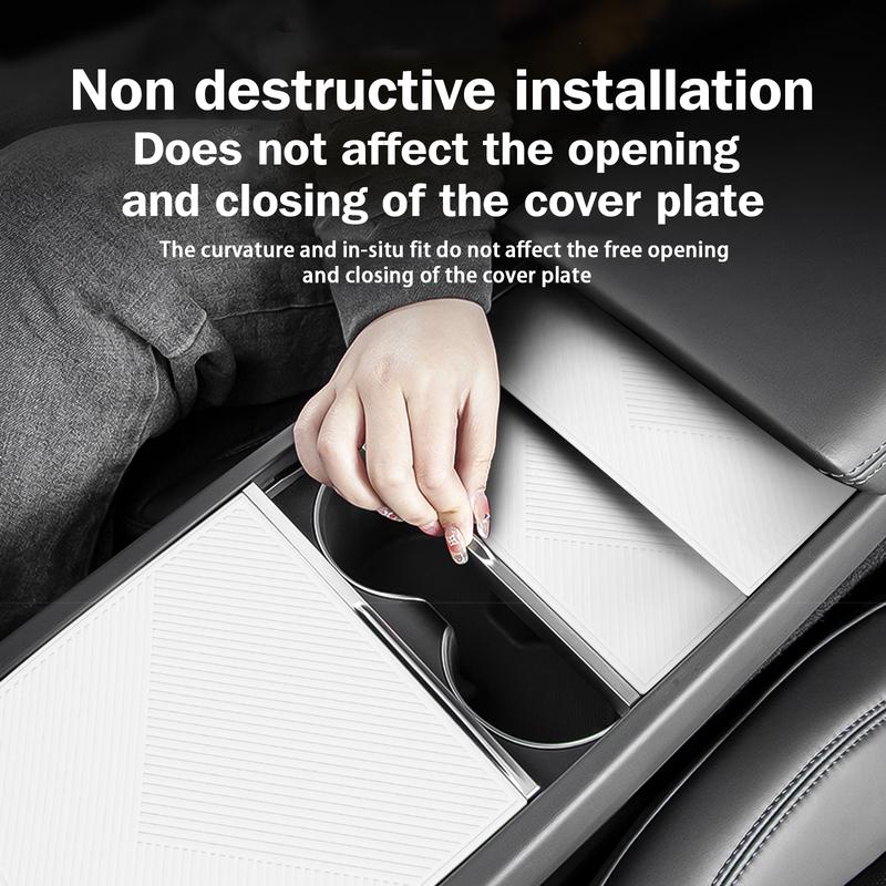For Tesla Model 3 Y Highland 2025 Central Control Panel Adhesive Free Sticker Upgrade Electrostatic adsorption Console Protector