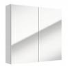 Wall-hung Bathroom Cabinet with Mirror, White, 65x60x13 Cm, Salsa