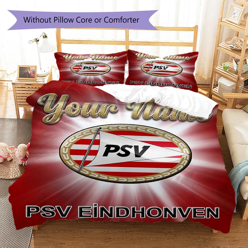 Philips Sport Vereniging Custom Name Pattern Bedding,Quilt Set Quilt Cover Pillowcase Home Birthday Gift(1 * duvet cover + 2 * pillowcase, without cor