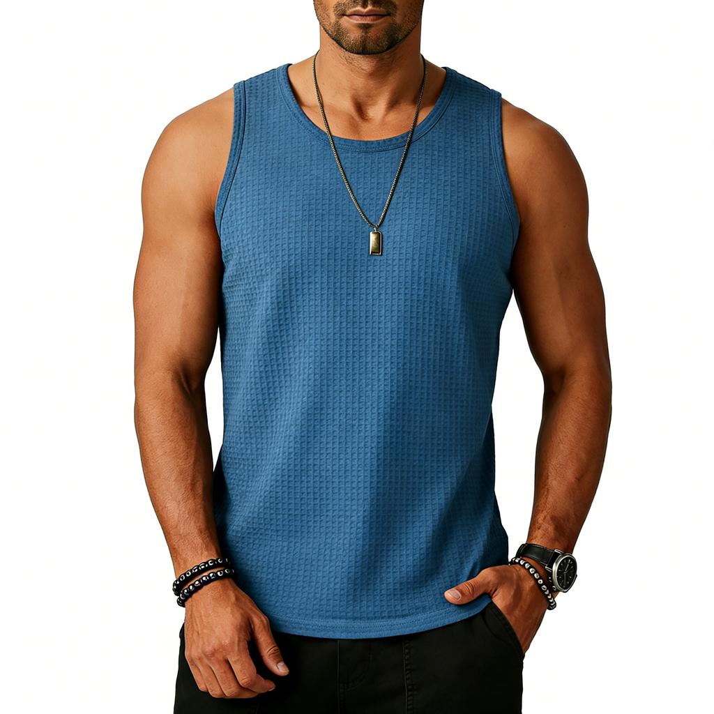 Men's Color Color Sleeveless Vest Summer Casual Tops