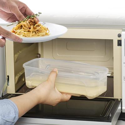 1.3L Microwave Pasta Cooker with Strainer Lid Food Grade High Temperature Resistant Quickly And Easily Noodle Cooking Box Measuring Rings Microwave