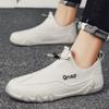 Luxury Round Toe Men Ankle Boots Light Slip on Walking Shoes  New Casual Shoes for Men Outdoor Comfor Men High Top Sneakers
