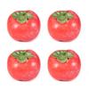 4 Piece Simulated Persimmon Fruit Decoration Set for Shop Counters, Window Styling, Photo Scenes and Seasonal Table Use for Counter Arrangements