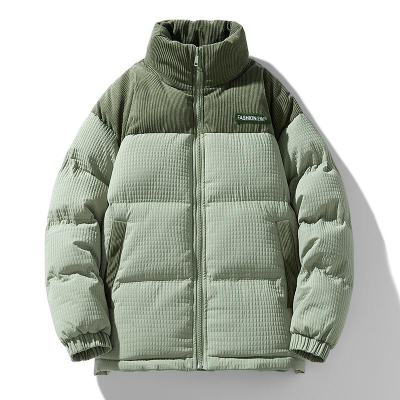 Corduroy Cotton-padded Clothes for Boys, Winter New Corn Grid Cotton-padded Clothes, Thickened Bread Clothes, Couple Warm Cotton-padded Jacket for Men