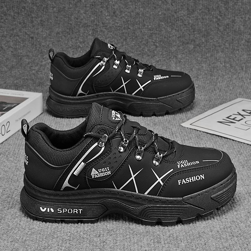 

Мужская мода, повседневная низкая обувь для скейтбординга, удобные кроссовки для мальчиков, студенты, трендовая мягкая подошва, классическая дышащая нескользящая спортивная обувь 44 чёрный