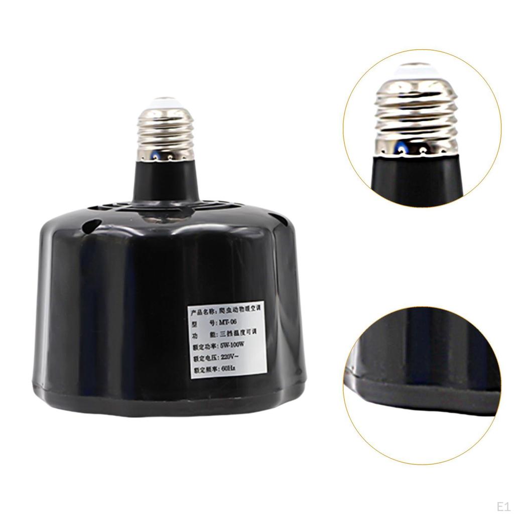 Livestock Heat Lamp Household Efficient Sturdy Gifts Energy Saving Accessory Black