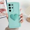 Soft TPU Love Heart Wavy Case for Samsung Galaxy S25 S23 S21 S20 FE S24 S22 Ultra Plus + A55 A35 A25 A15 A54 A53 A34 5G A05 A05s