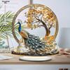 2D Flat Acrylic Peacock and Gold Tree Decoration, Indoor and Outdoor Decoration - No Battery/electricity Required, Free Day Decoratio