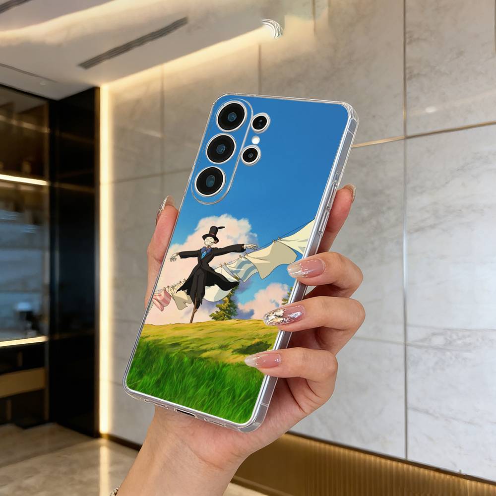 

H-M-C-Howl s -Moving- Castle Clear Phone Case for Samsung S25, S24, S21, S22, S23, S30, Ultra, S20, Plus, FE, Lite Samsung S24