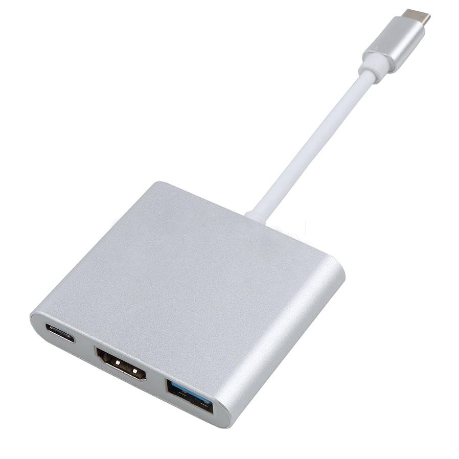 3 IN 1 USB C HUB TYPE-C To HDMI Adapter TYPE C Extension Cable USB 3.0 Converter HDMI-compatible Adapter for PC Laptop Macbook