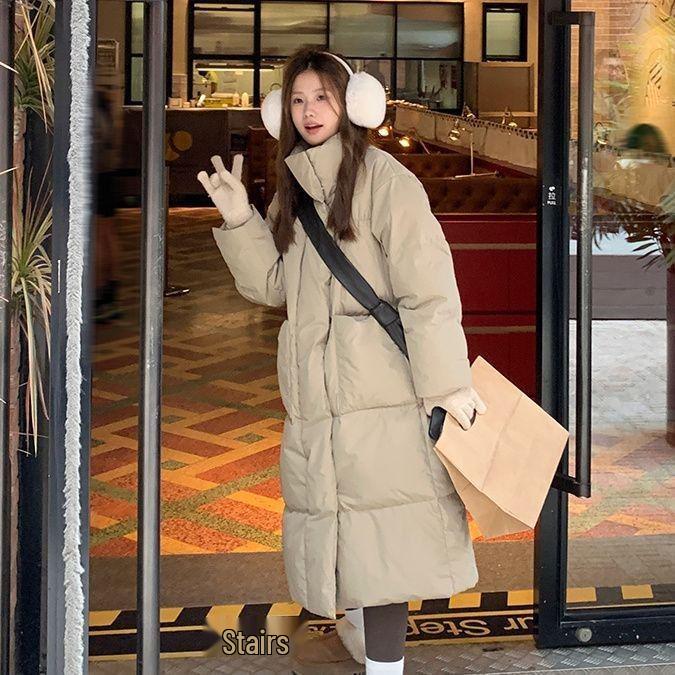 

Женский зимний пуховик 2025: Новое утолщенное пальто средней длины в корейском стиле для миниатюрных женщин M 125-160 lbs зеленые хаки