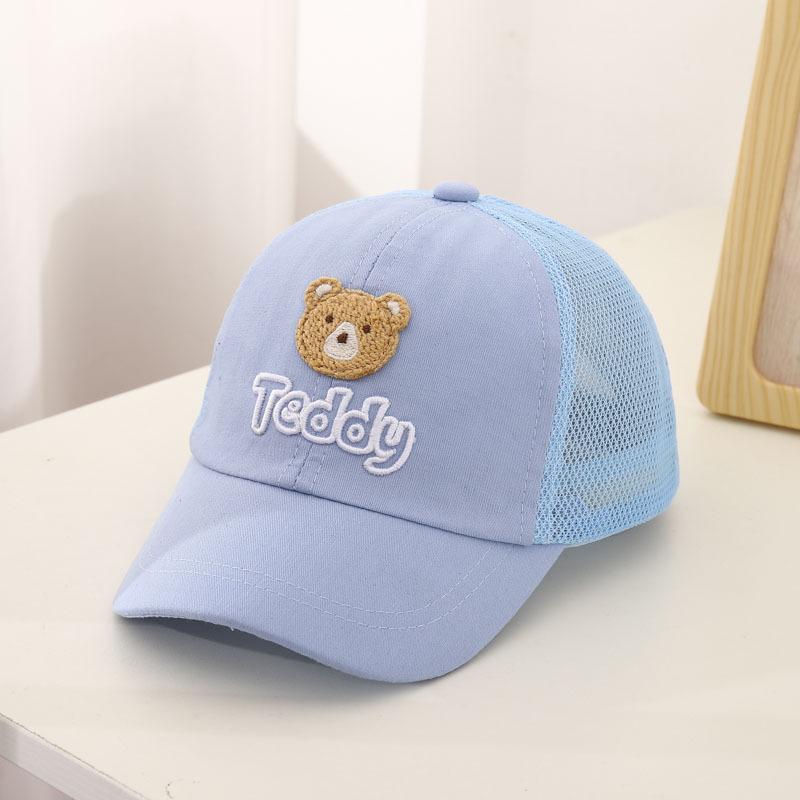 Children's Breathable Mesh Baseball Cap Adjustable Little Color Embroidery Peaked Cap Outdoor Sun Protection Hip Hop Fishing Hat