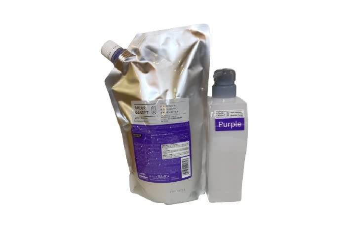 

Milbon Color Gadget Color Shampoo Лавандовый фиолетовый 1000 мл с запасным флаконом лаванды фиолетового