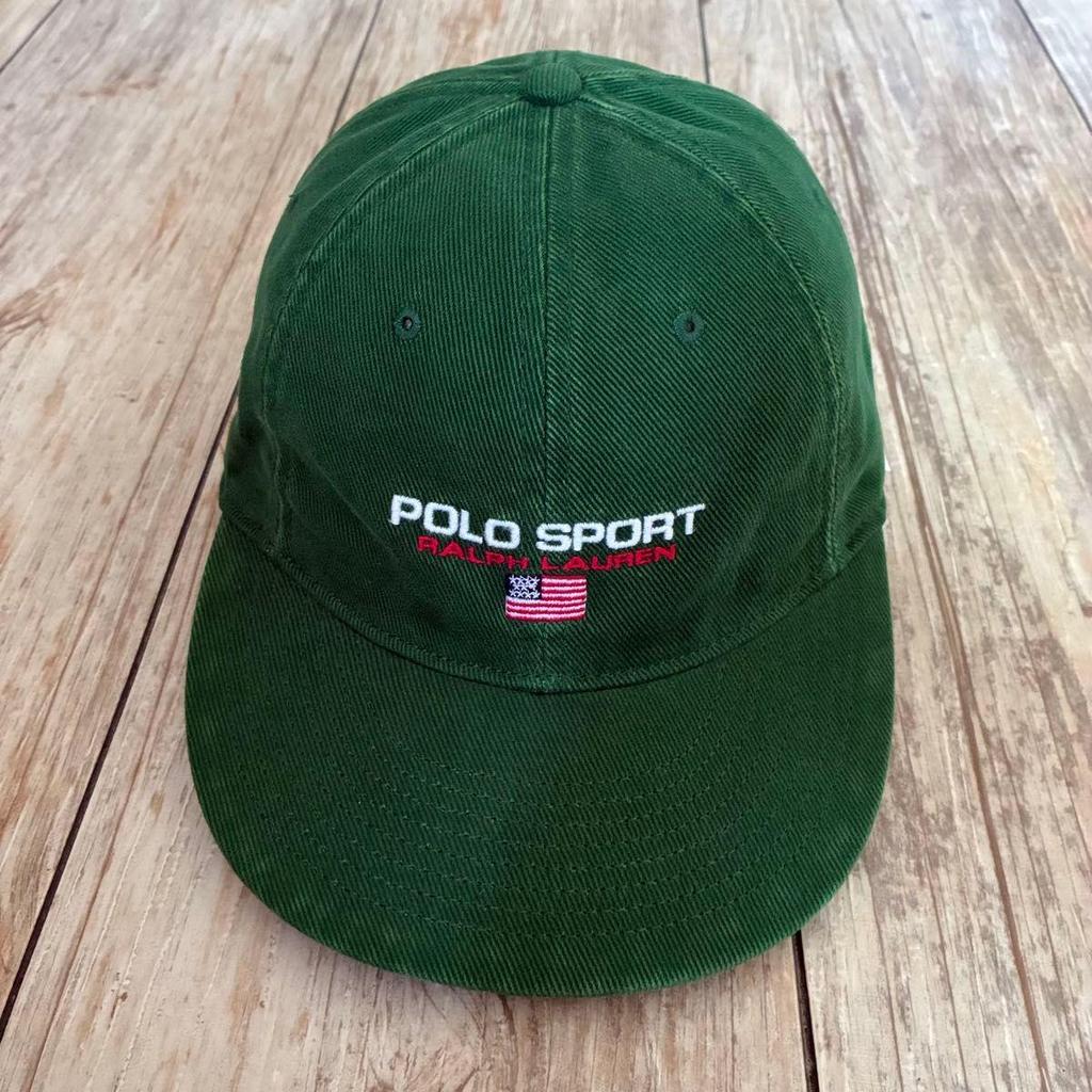 Used POLO SPORT RALPH LAUREN Polo Sports Cap Green Ralph Lauren Polo Sports