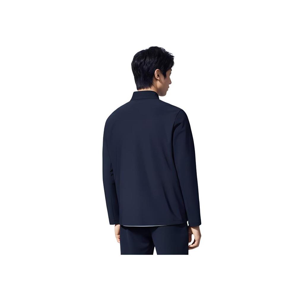 Anta Sport-Strickjacke mit Letter-Logo-Print und Stehkragen für Herren, Jacken, Schwarz 152317701-3