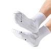 Black & White Solid Sport Socks: Cushioned, Simple, and Versatile for Basketball & Running.