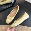 French Retro Silver Soft-soled Single Shoes Women's Shoes Summer Ladyshoes Evening Bow Flats Red Grandma Shoes