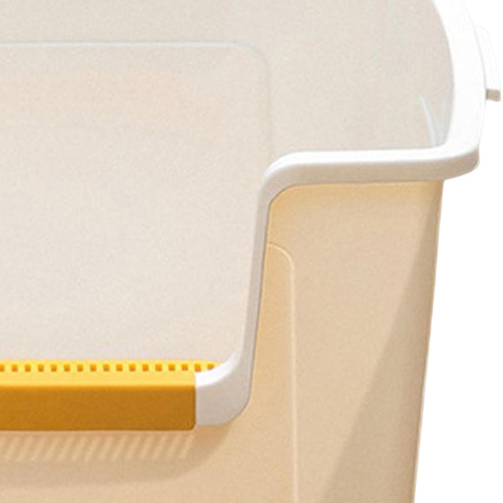 Semi Open Litter Box Anti Splashing with Litter Pedal Spacious Wear Resistant with Handles Kitten Potty Pan for Pet Accessories