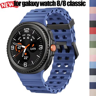 Originalus dirželis Samsung Galaxy watch 8/8 classic Priedai Jūrinio stiliaus silikoninė sportinė apyrankė Galaxy watch 8 40 44mm juosta