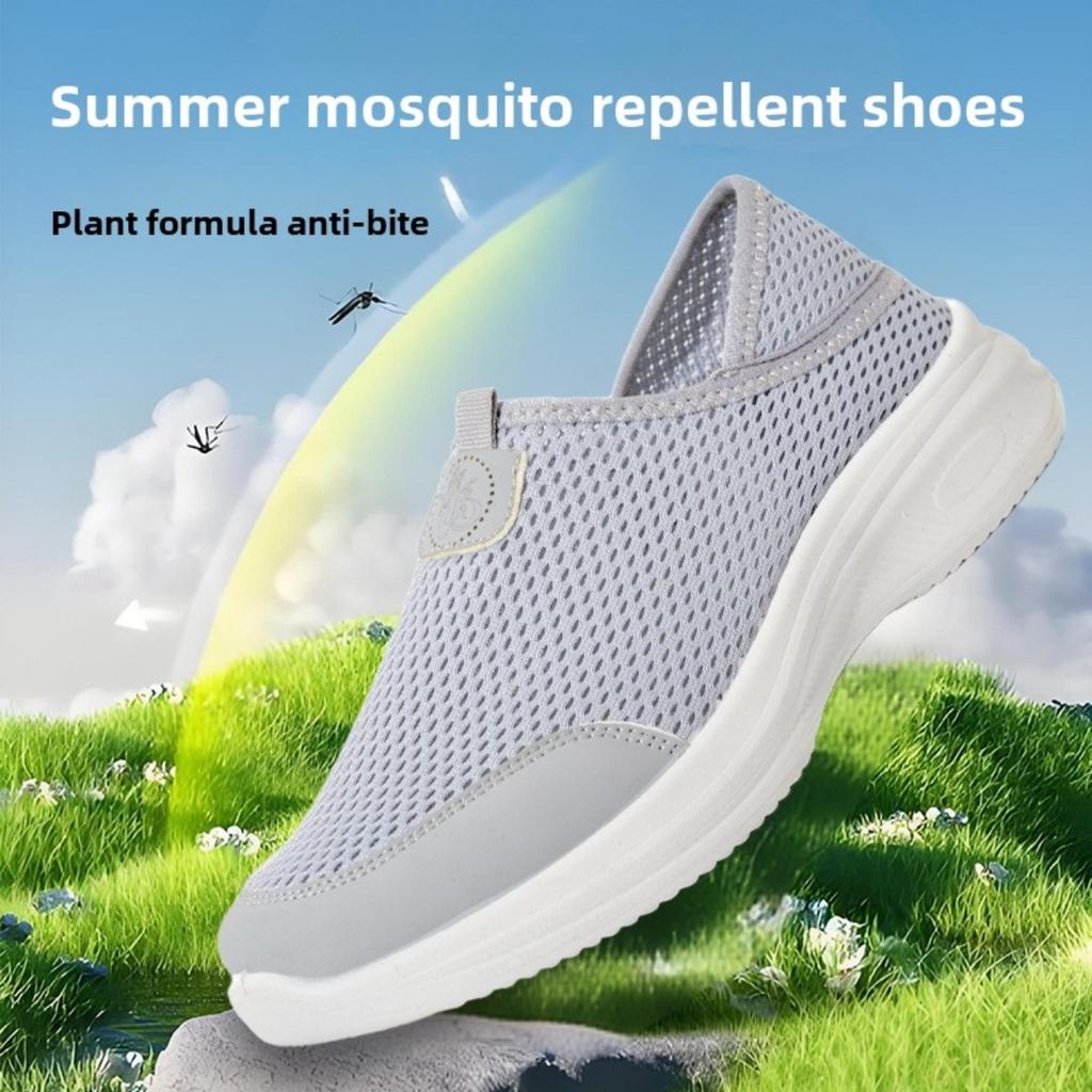 Spring and Summer New Women's Shoes, Mosquito Repellent Mesh Breathable Comfortable Soft Soled Men's Shoes, Wear Lightweight Casual Flyknit Shoes