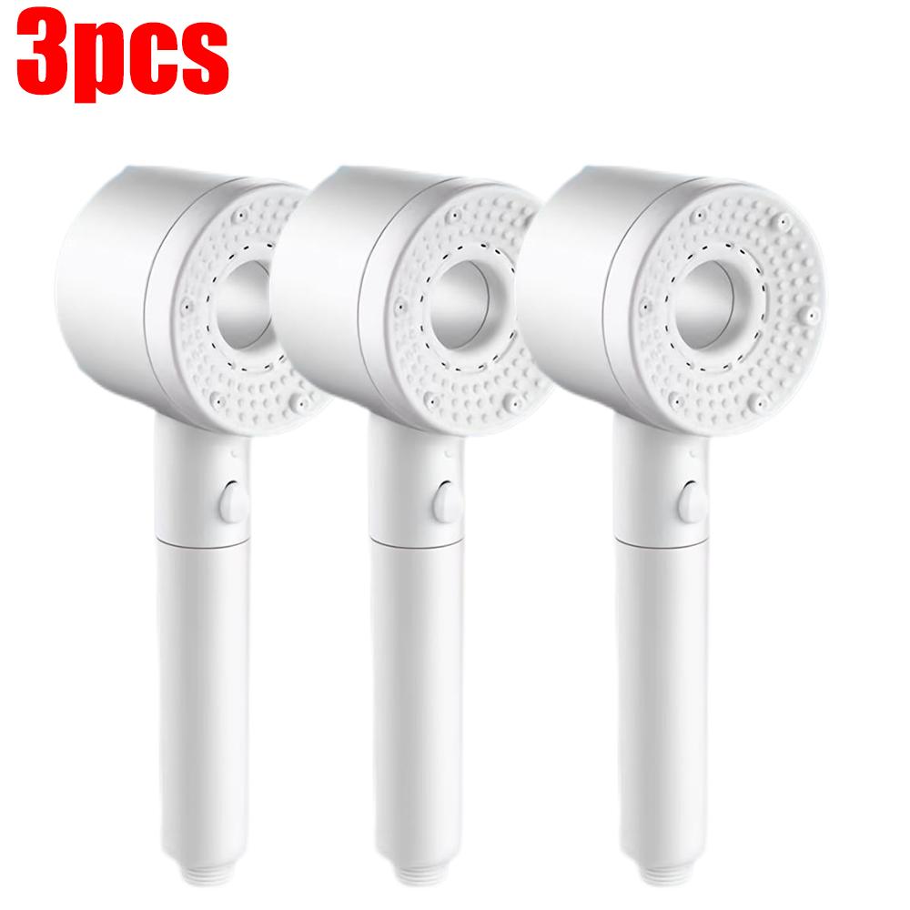 5 Modes One Key Stop Water-saving Shower Head Handheld Large Flow High-pressure Shower Nozzle with Filter Bathroom Showerhead