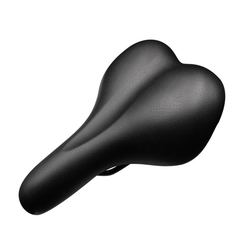 

Велосипедное седло из утолщенной полиуретановой кожи, губчатое, ударопрочное, для горного шоссейного велосипеда, мягкое, удобное, подушка для сиденья, аксессуары для велоспорта чёрный