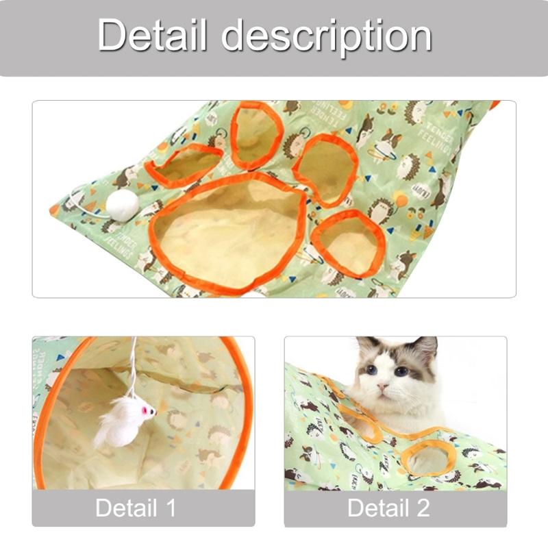 Crinkle Sound Cats Tunnel Toy Cats Play Tent Teasing Tube Pet Entertainment Playtent Pet Interactive Tube Activity Toy