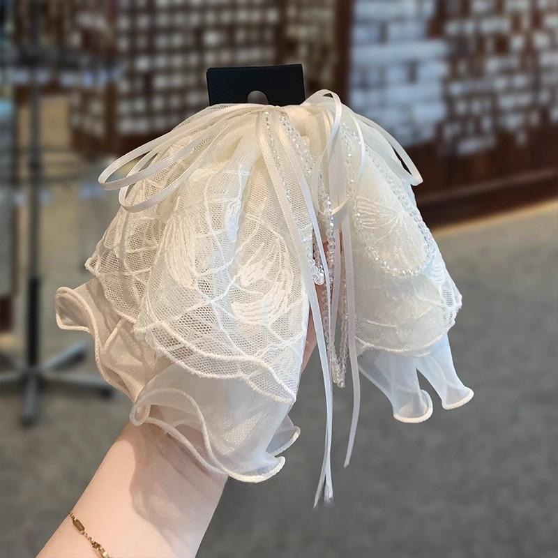 Butterfly Hair Clip With Lace For Women Spring 2025 Handmade Fashion Accessory