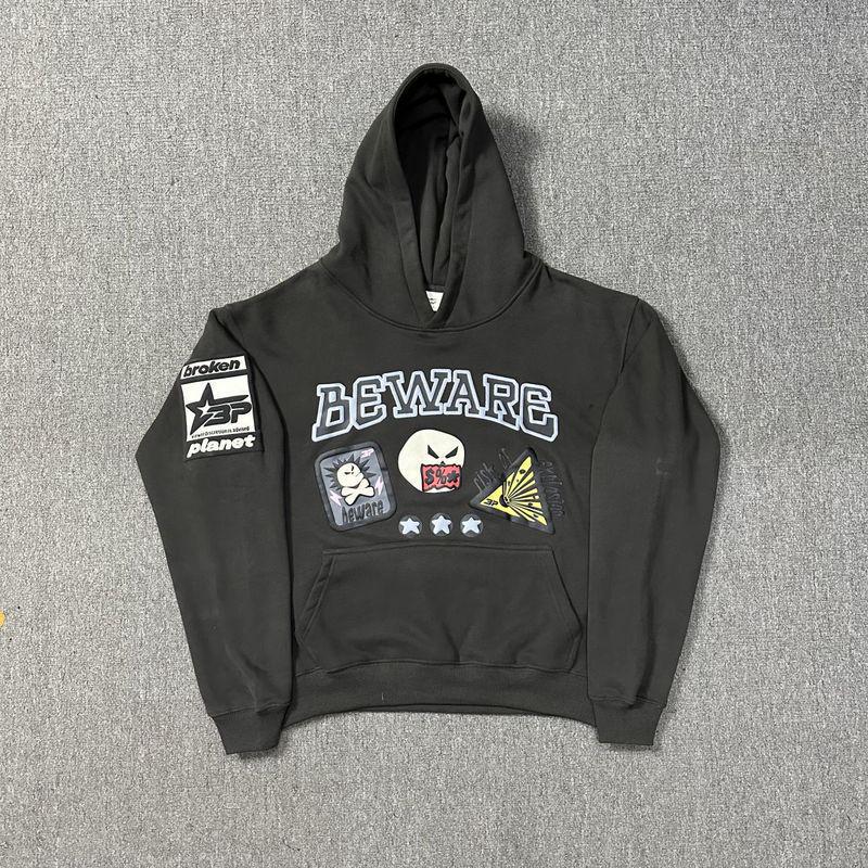 American Trendy BROKEN PLANET MARKET Fleece-lined Hoodie for Men & Women - Autumn/Winter Collection