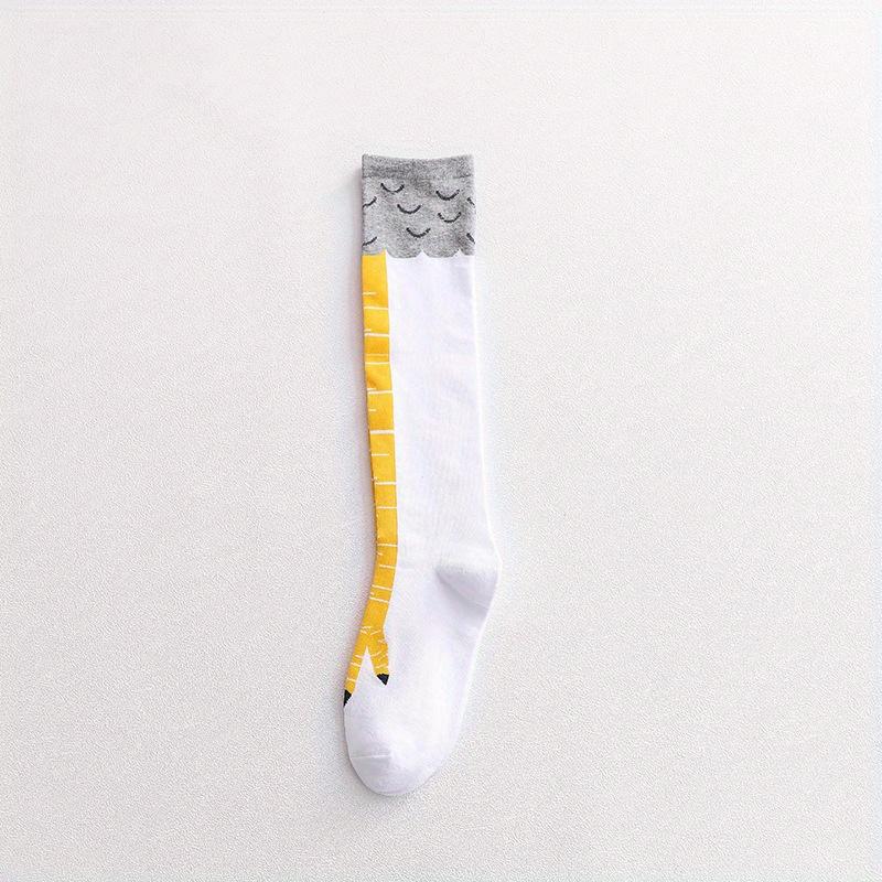 Lustiger Hühnerpfotenstrumpf Overknee-Druck Dünnes Bein Lange Strümpfe Damen Frühling Herbst Winter Mittelschule Mädchensocken