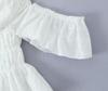  European and American Style, New Women's Fashion, Fashionable, Ruffled Edge-tied Off-shoulder Mini Top